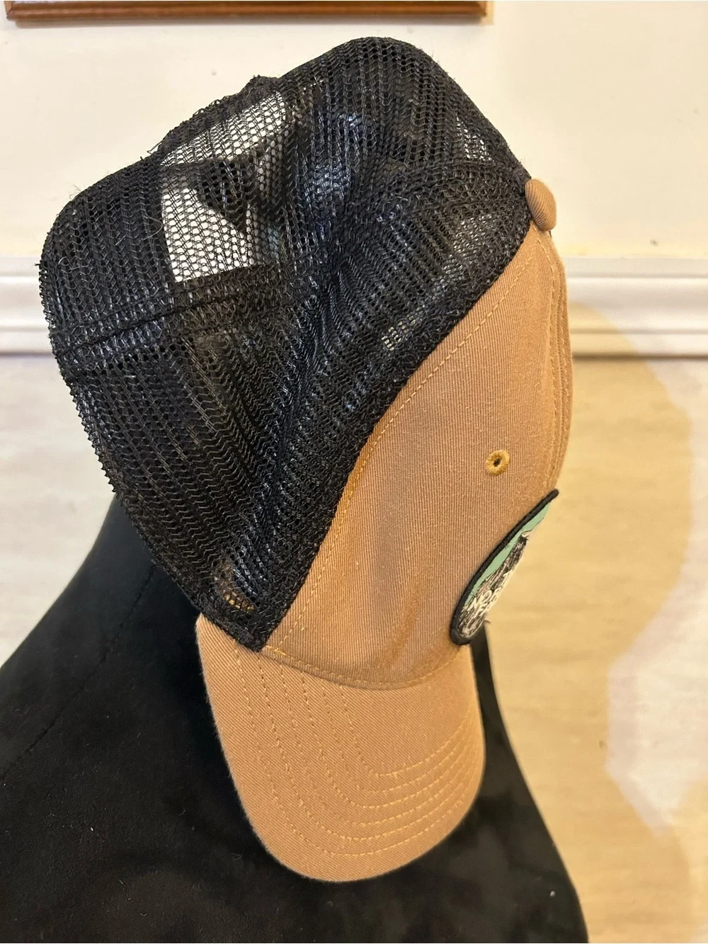The North Face Tan & Black Mesh Trucker Cap